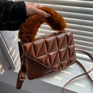 Winter Fur Top-handle Shoulder Bag for Women