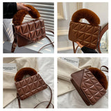 Winter Fur Top-handle Shoulder Bag for Women