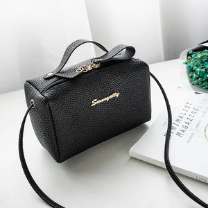 Small Shoulder Bag Solid Pu Leather Women Phone Purse Handbag Messenger Bag