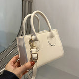 Women's Shoulder Bag Solid Pu Leather Crossbody Messenger Handbag