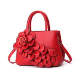 Temperament Wild Lady Messenger Bag Autumn Winter PU Flower Handbag