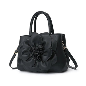 Temperament Wild Lady Messenger Bag Autumn Winter PU Flower Handbag
