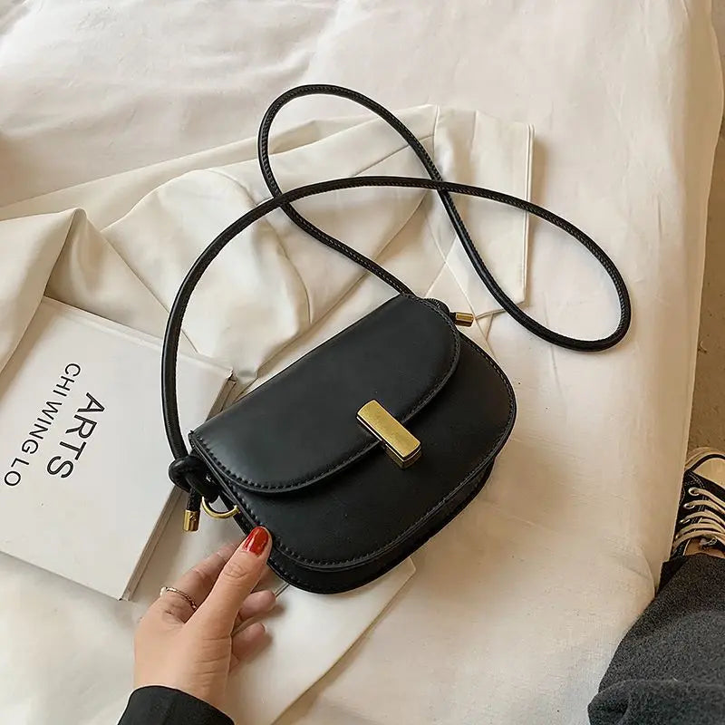 Small Saddle Crossbody Bag Women's Pu Leather Shoulder Bags