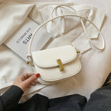 Small Saddle Crossbody Bag Women's Pu Leather Shoulder Bags