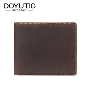 Real Cow Leather Men Wallets Short Shape Male Money Purse