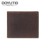 Real Cow Leather Men Wallets Short Shape Male Money Purse