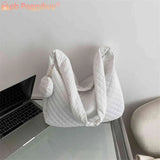 Nylon Quilted Top-handle Bag with Small Purse for Women Shoulder Handbag
