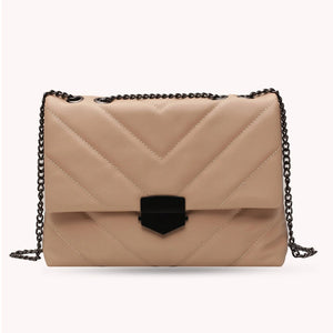 Chain Bag Casual Lattice Pattern Messenger Tote for Women