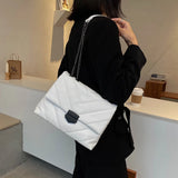 Chain Bag Casual Lattice Pattern Messenger Tote for Women