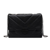Lattice Pattern Messenger Tote Bag with Chain Handle