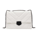 Chain Bag Casual Lattice Pattern Messenger Tote for Women