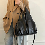 Soft Leather Tote Bag for Women - Large Travel Shoulder Bag