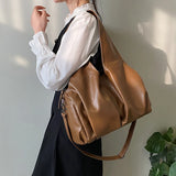 Soft Leather Tote Bag for Women - Large Travel Shoulder Bag