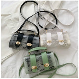 Transparent Female Bag Casual Summer Graffiti Portable Messenger Bag