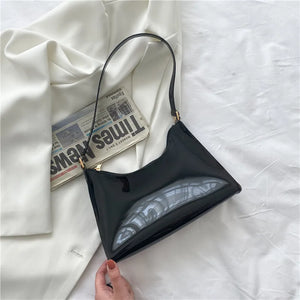 Transparent PVC Jelly Shoulder Bag Zip Underarm Summer Candy Bag
