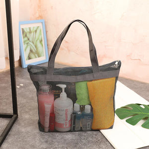 Travel Wash Bag Mesh Breathable Portable Shopping Tote Bag