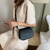 Solid Wild Flap Shoulder Bag Lady Crossbody Bag