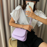 Crossbody Bag Women Flap Shoulder Purse Small Handbag Solid Color