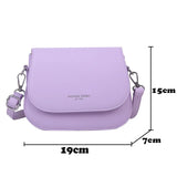 Solid Wild Flap Crossbody Bag Lady Shoulder Bag
