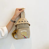 Floral Print Crossbody Bag for Women Linen Messenger Chest Bags