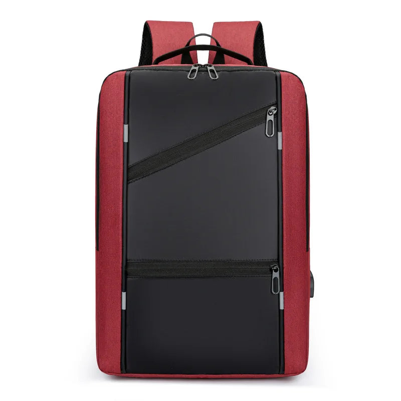 USB Charging Men's Backpack Waterproof Business Laptop Rucksack
