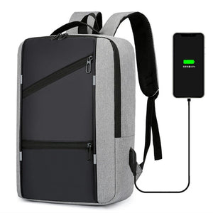 USB Charging Men's Backpack Waterproof Business Laptop Rucksack
