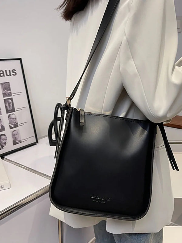 Women's Pu Leather Shoulder Crossbody Handbag Large Capacity Tote