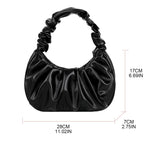 Pleated Cloud Bag Handbag for Graduation