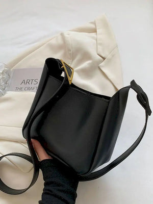 Vintage Pu Leather Bucket Handbag Totes for Women