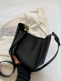 Vintage Pu Leather Bucket Handbag Totes for Women