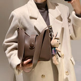 Vintage Leather Shoulder Bag Women Crossbody Handbag