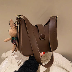 Vintage Leather Shoulder Bag Women Crossbody Handbag