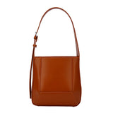 Vintage Leather Shoulder Bags for Women Handbags Purses Casual Bucket Bags