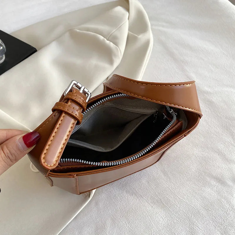 Vintage Leather Shoulder Bags for Women Handbags Purses Casual Bucket Bags
