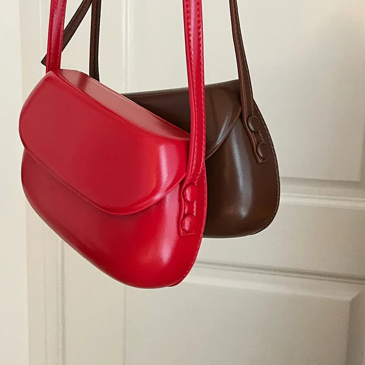 Vintage Square Shoulder Bag Small Purse Saddle Crossbody