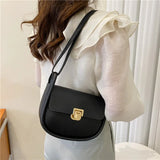 Vintage Leather Crossbody Saddle Bag for Women