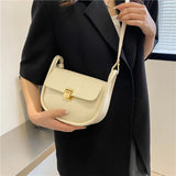 Vintage Leather Crossbody Saddle Bag for Women
