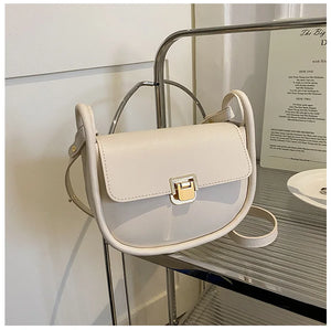 Vintage Leather Crossbody Saddle Bag for Women