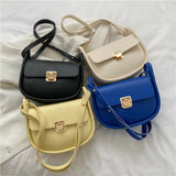Vintage Leather Crossbody Saddle Bag for Women