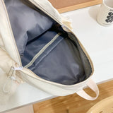 Women Backpack with Pendant Casual School Bag for Teenager Girl College Student
