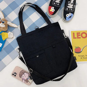 Canvas Shoulder Bag Japanese Literary Student School Handbag