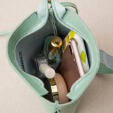 Women Bucket Bag PU Leather Crossbody Shoulder Messenger Bag