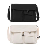 Canvas Shoulder Bag for Women Ladies Pouch Tote with Adjustable Strap