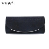 Silver Glitter Evening Bag Clutch Wedding Party Handbag