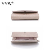 Silver Glitter Evening Bag Clutch Wedding Party Handbag