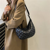 Quilted Winter Ladies Handbags Top-handle Bags for Travel Satchel