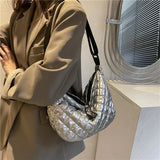 Quilted Winter Ladies Handbags Top-handle Bags for Travel Satchel