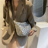 Quilted Top-handle Bag Rhombus Pattern Shopper Bag for Women