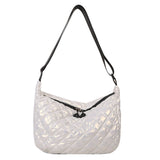 Quilted Top-handle Bag Rhombus Pattern Shopper Bag for Women