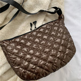 Quilted Top-handle Bag Rhombus Pattern Shopper Bag for Women